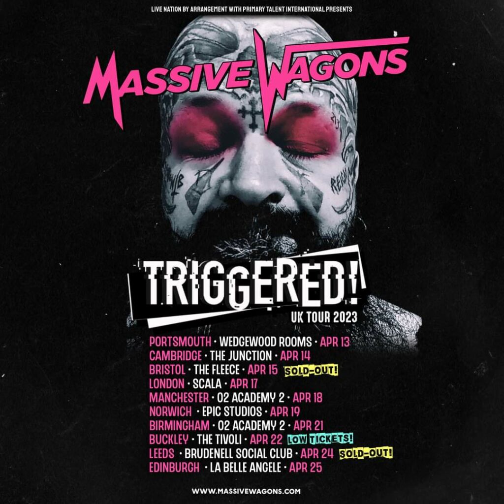 Massive Wagons Triggered Tour Poster 2023 Vanzig Studios